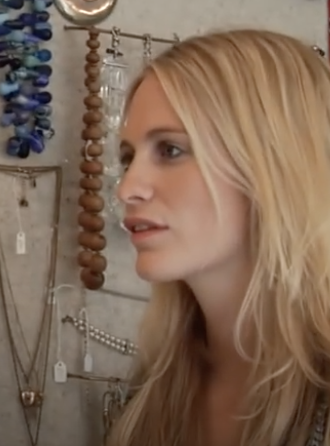 Poppy Delevingne visiting felt for Vogue Italia