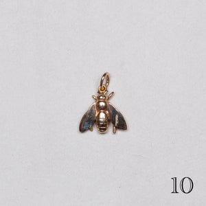 Vintage 9ct Gold Pendant Charms - Bee