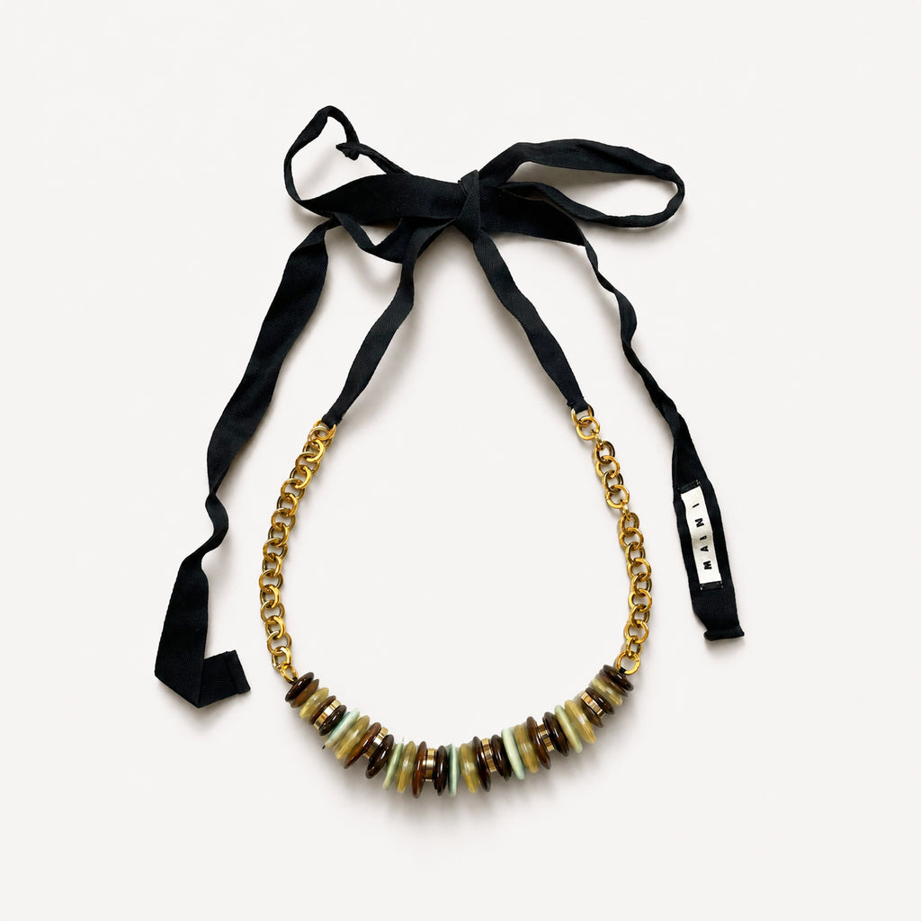 Vintage Marni Disc Ribbon Necklace