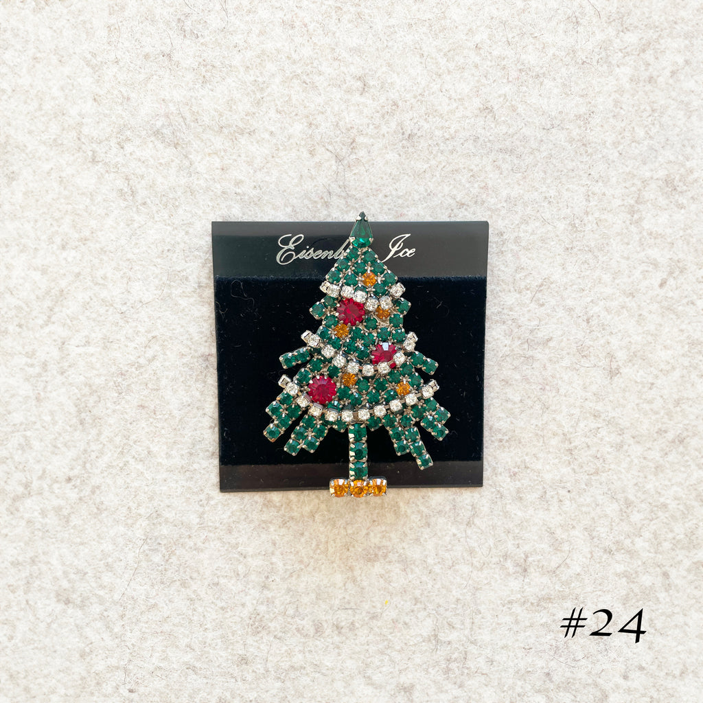 Vintage Christmas Tree Brooch by Eisenberg