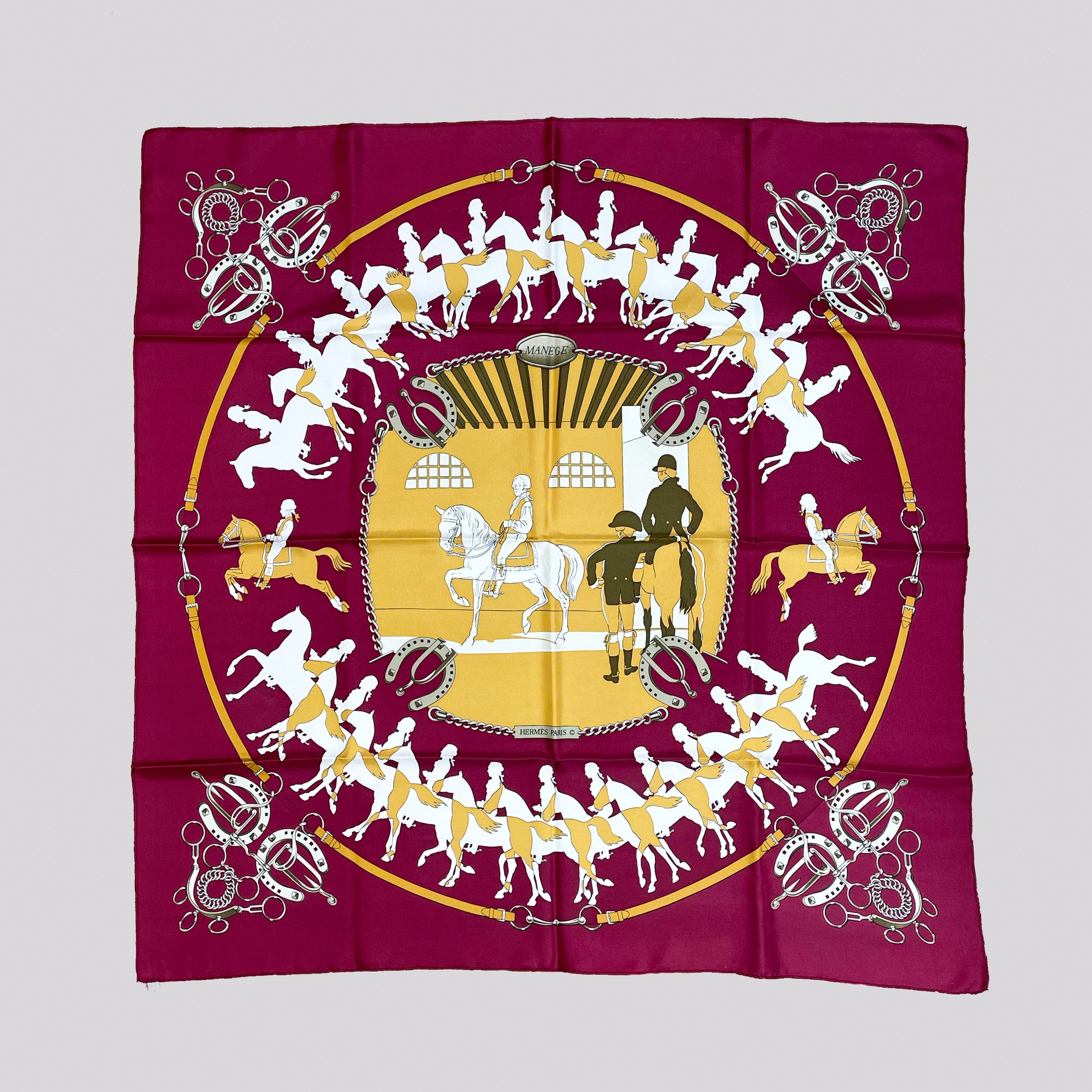 Vintage Hermes Silk Scarf "Manège"