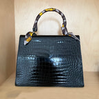 Vintage Morabito Niloticus Crocodile Kelly / Scala Bag 28cm