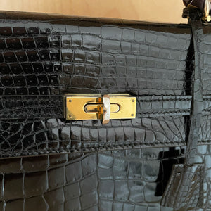 Vintage Morabito Niloticus Crocodile Kelly / Scala Bag 28cm
