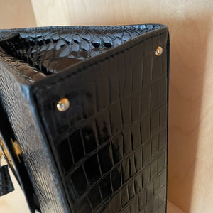 Vintage Morabito Niloticus Crocodile Kelly / Scala Bag 28cm