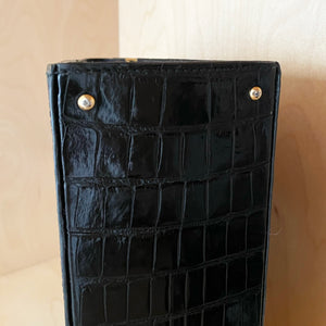 Vintage Morabito Niloticus Crocodile Kelly / Scala Bag 28cm