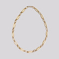 Vintage Givenchy Gold Chain Necklace with White Enamel