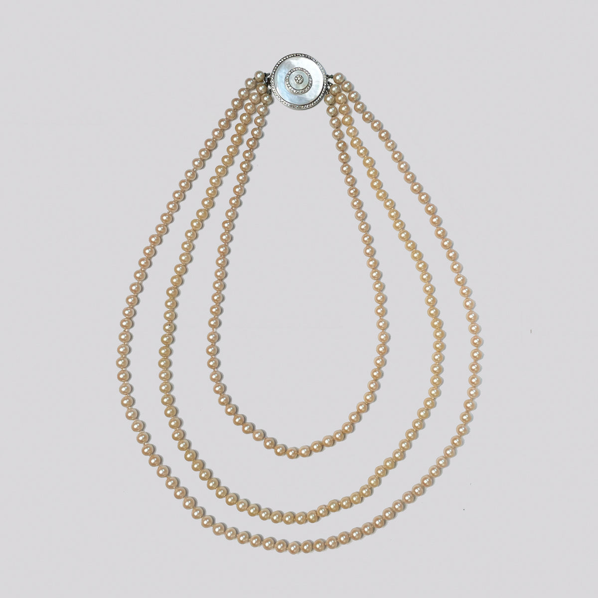 Vintage Givenchy Three-strand Pearl Necklace