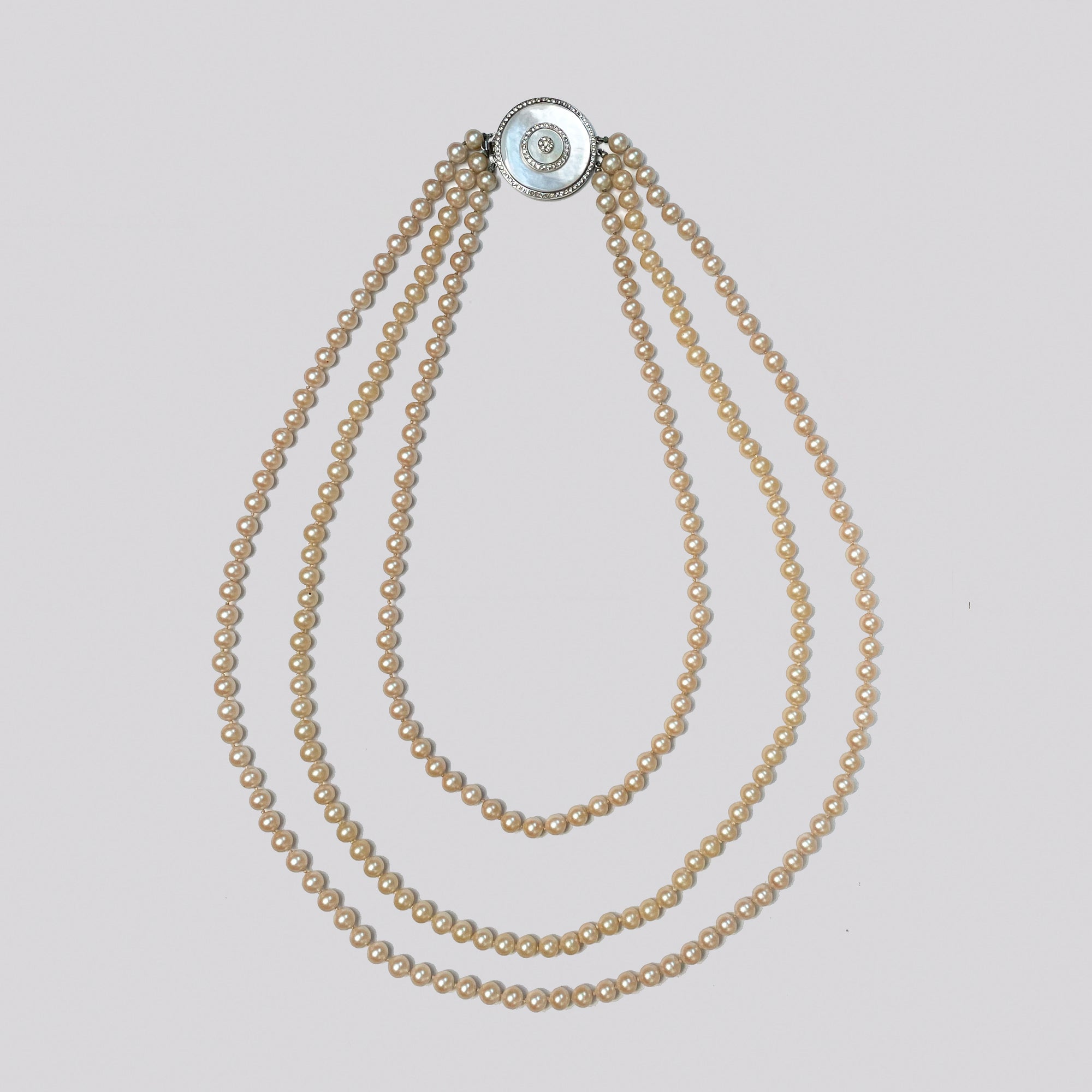 Vintage Givenchy Three-strand Pearl Necklace