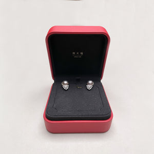 Vintage Tahitian Pearl and Diamond Earrings