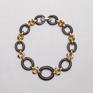 Vintage Gold and Black Chain Necklace