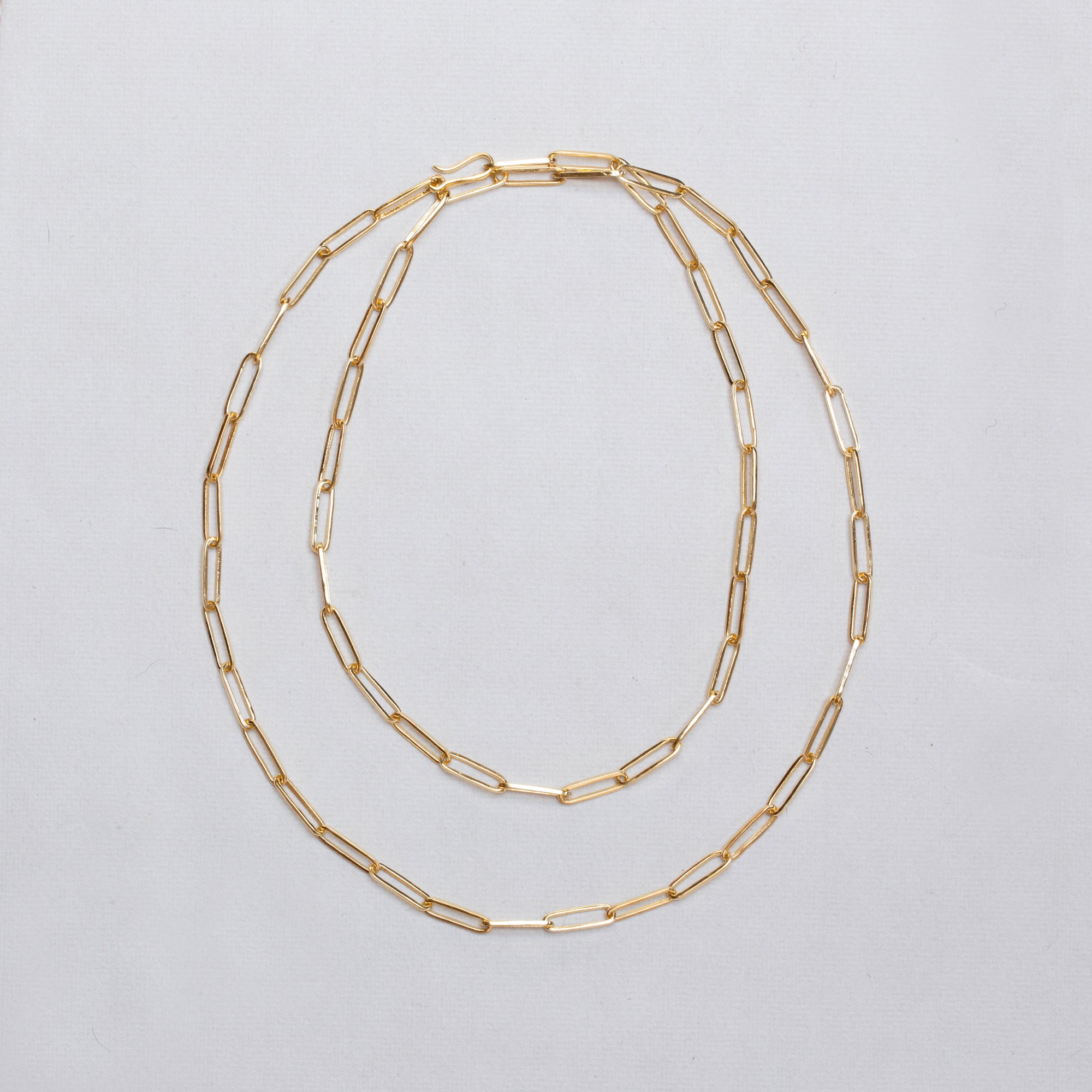 Gold and Silver Paperclip Chain Necklace #2