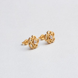 Scribble Trellis Stud Earrings