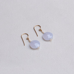 Chalcedony & Fresh Water Pearl Drop Earrings