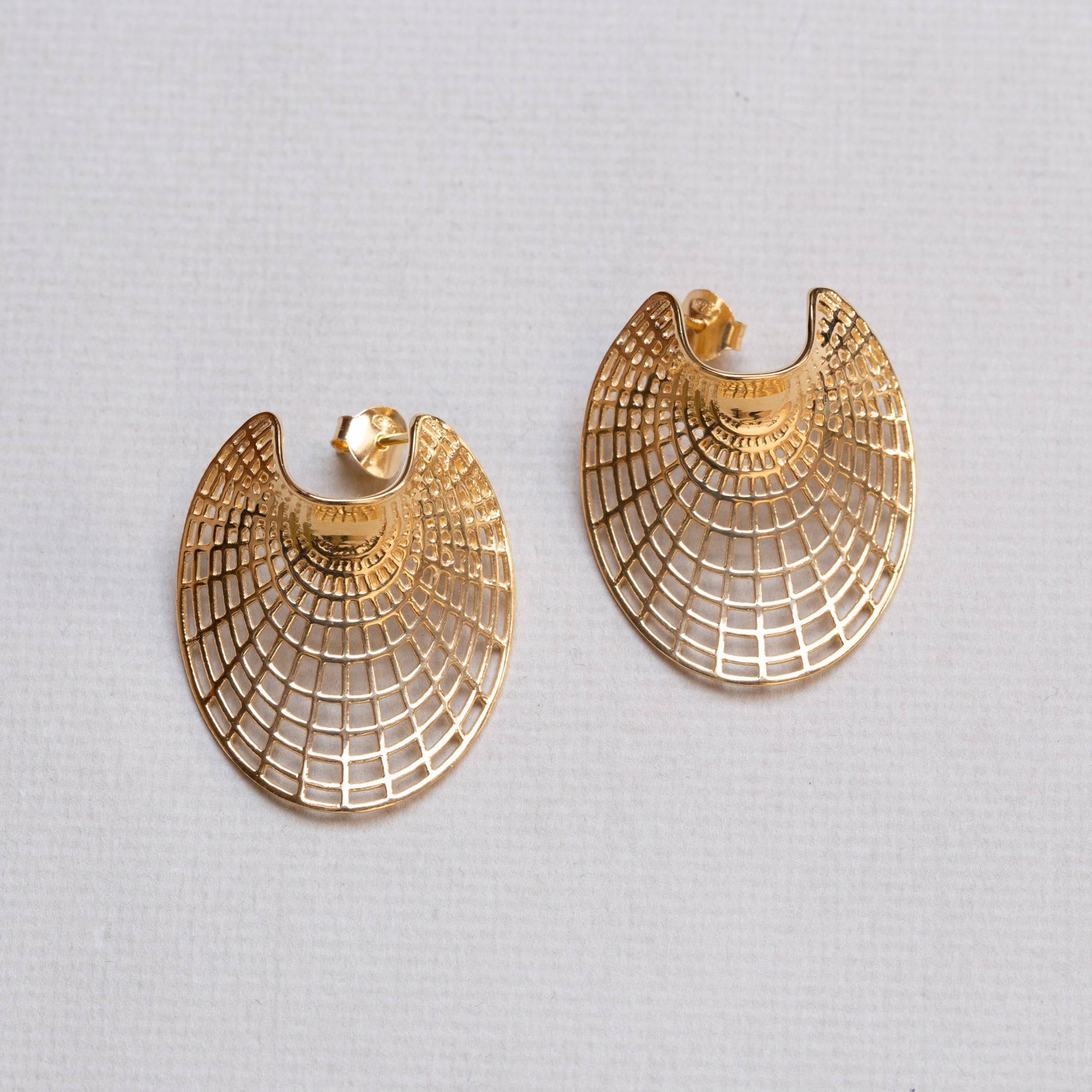 Fan Gold Earrings