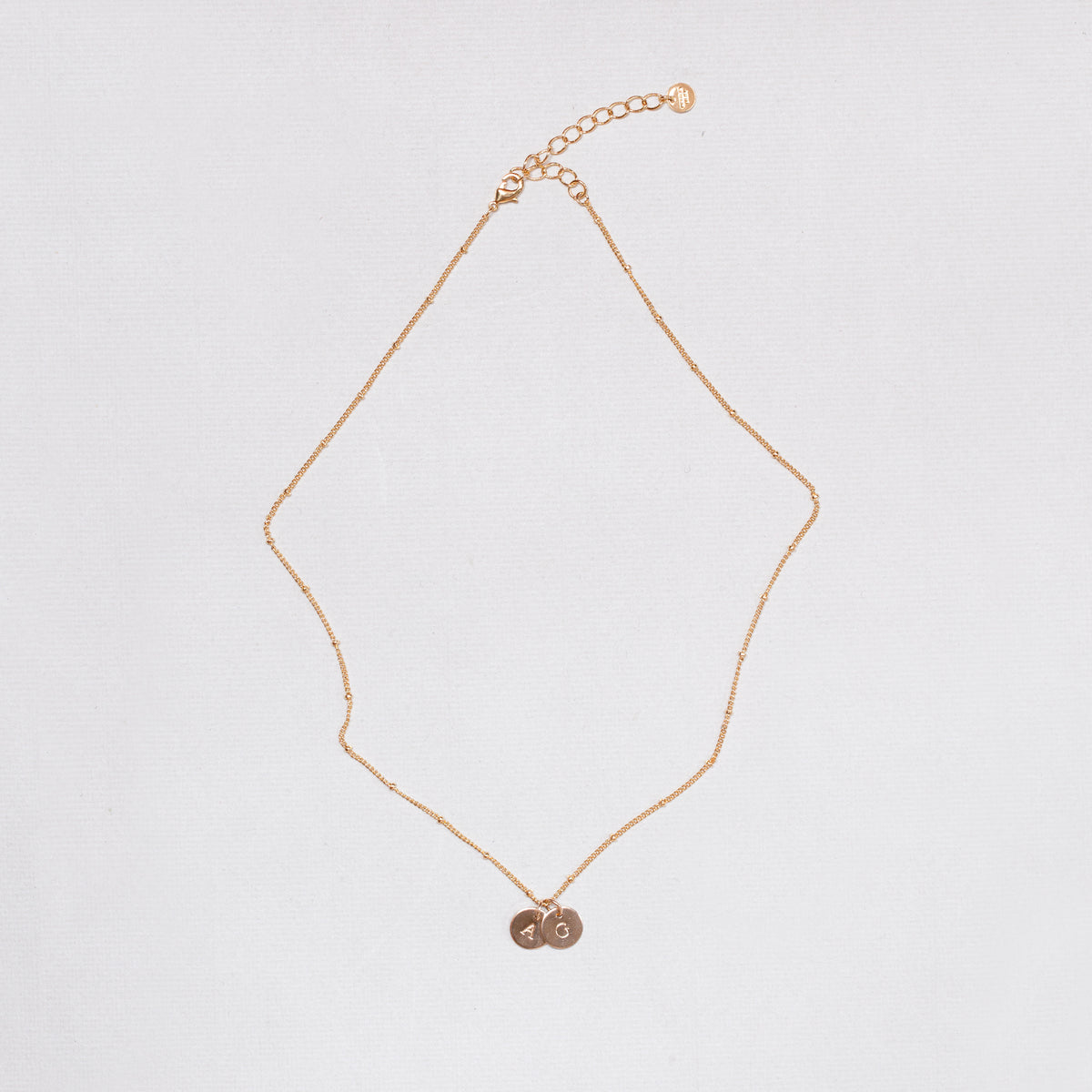 Vintage Letter Pendant Charm Necklace