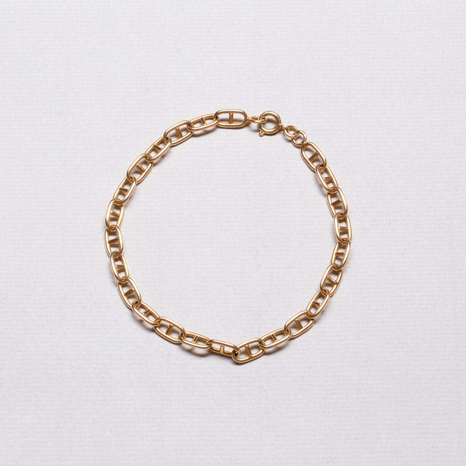 Vintage Gold Anchor Link Chain Bracelet