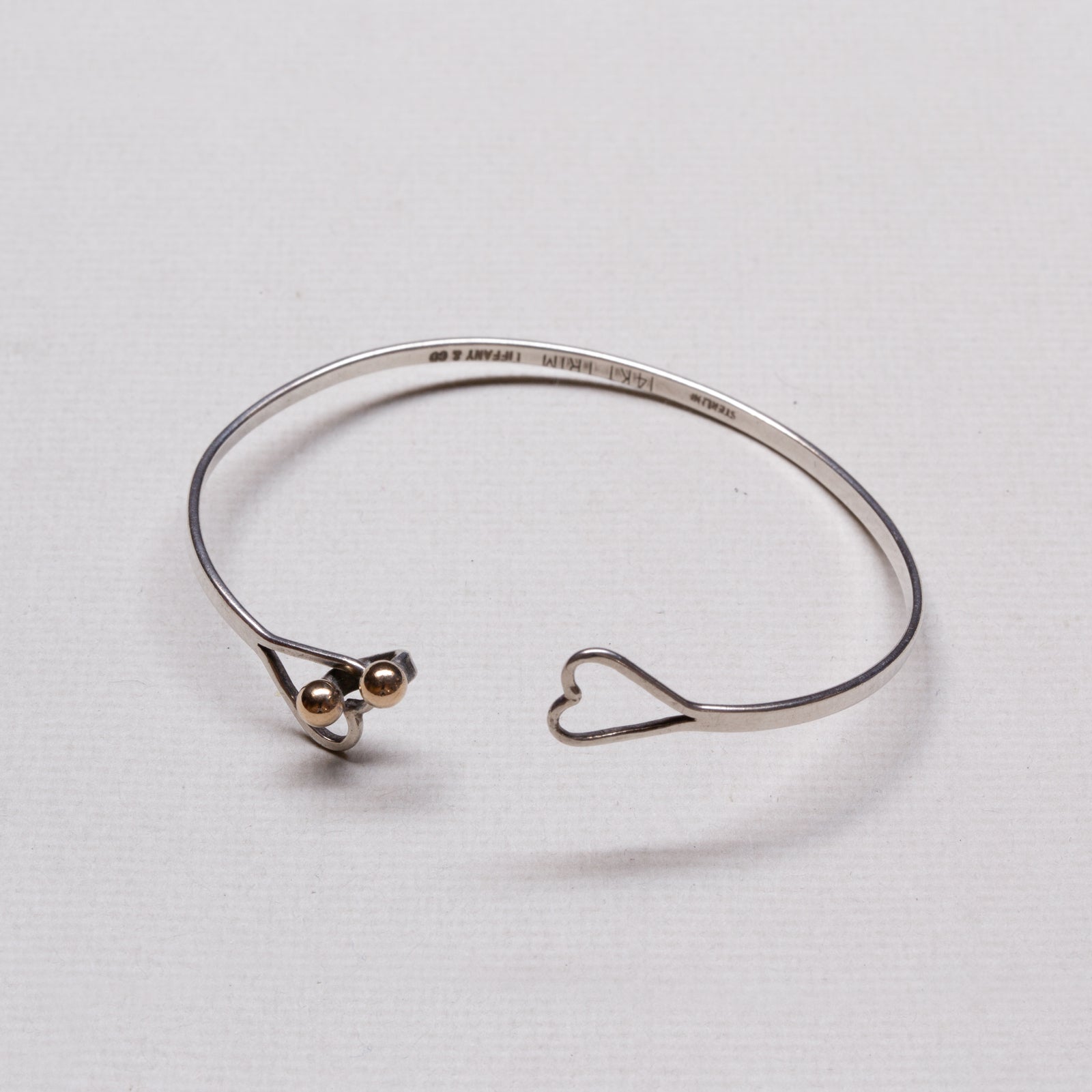 Vintage Tiffany & Co. Double Heart Bangle Bracelet