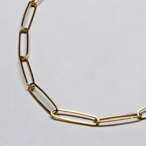 Gold and Silver Paperclip Chain Necklace #1