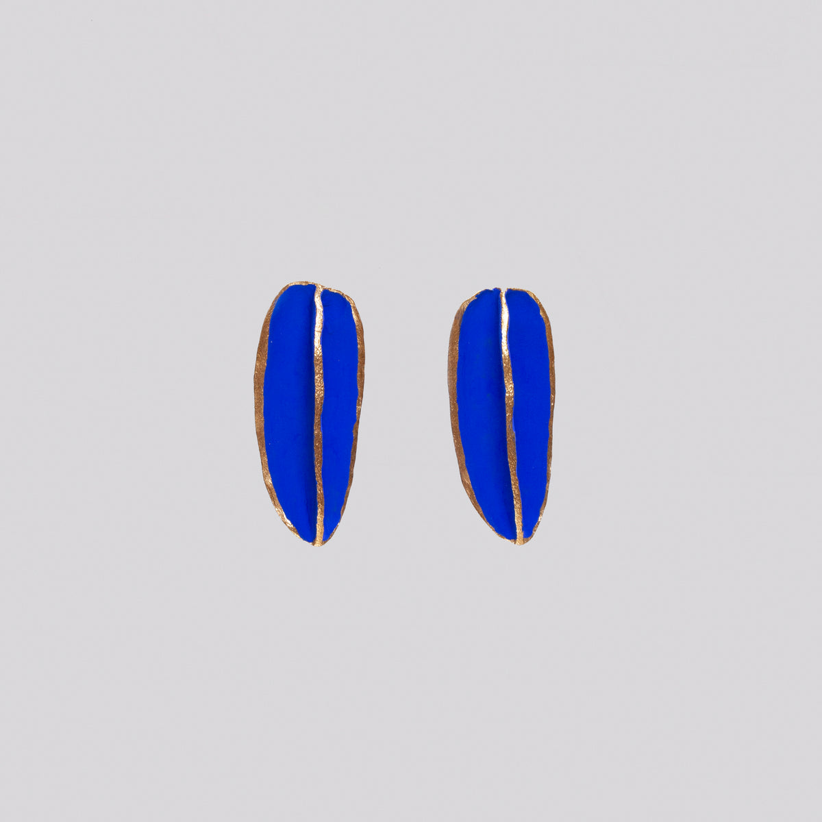 Pop-in Blue Gold-plated Earrings - Single