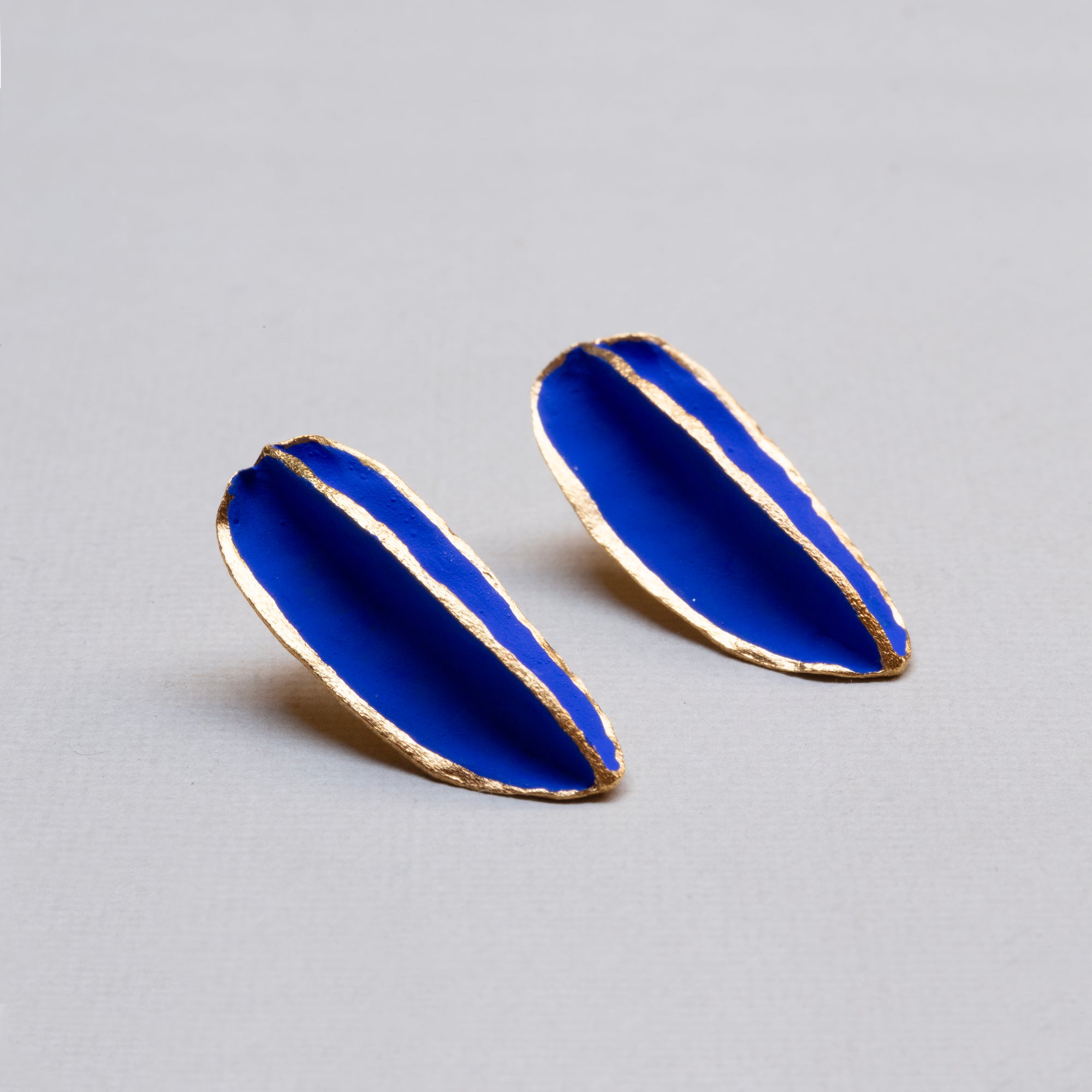 Pop-in Blue Gold-plated Earrings - Single