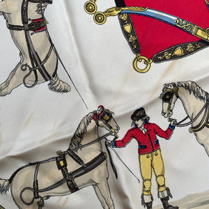 Vintage Hermes Silk Scarf "Harnais A L'Anglais"