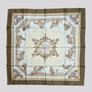 Vintage Hermes Silk Scarf "Courbettes et Cabrioles"