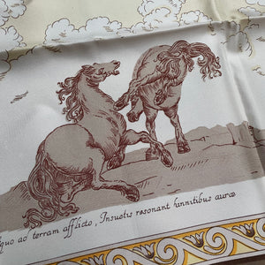 Vintage Hermes Silk Scarf "Courbettes et Cabrioles"