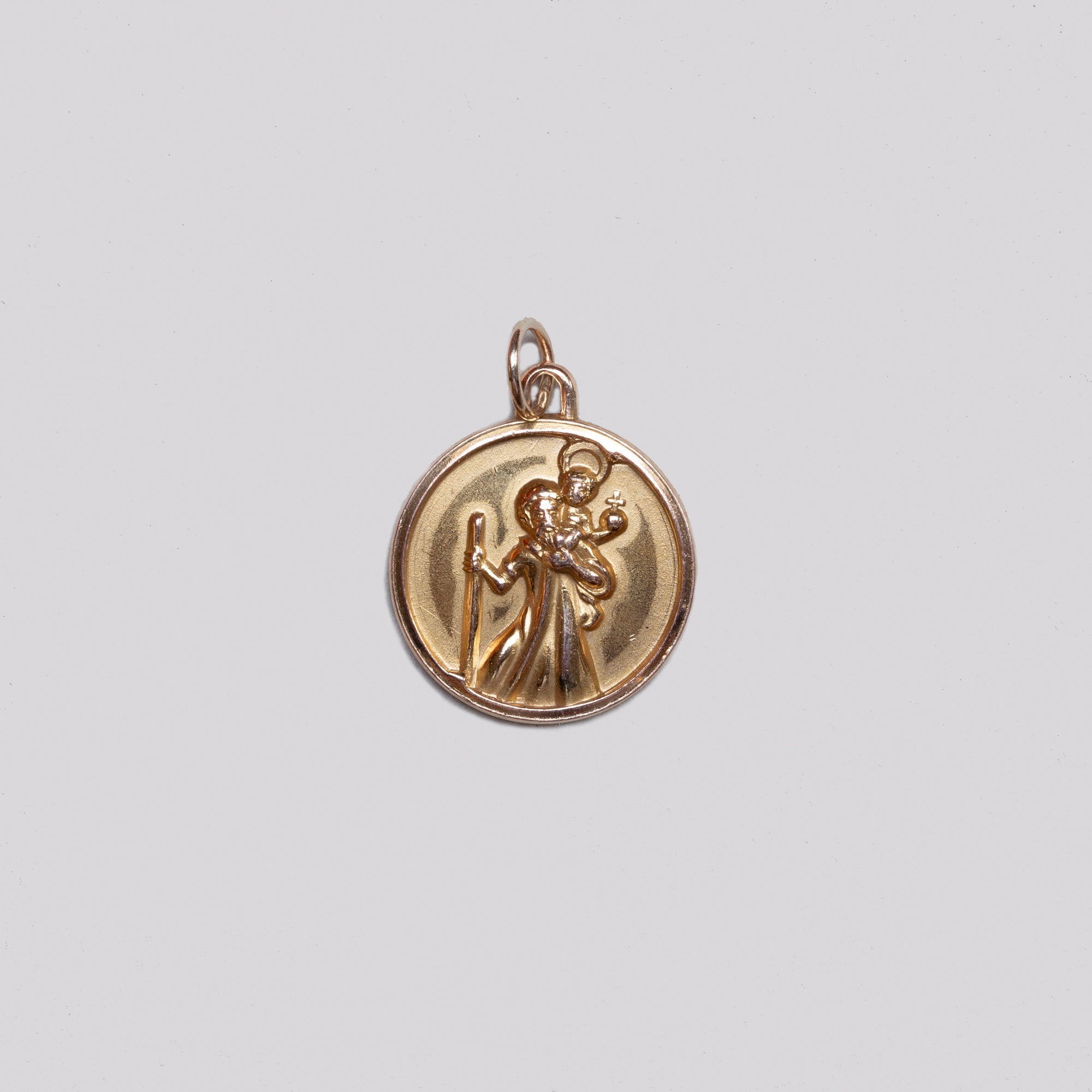 Vintage Gold St. Christopher Charm Pendant