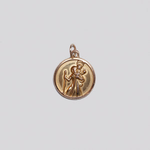 Vintage Gold St. Christopher Charm Pendant