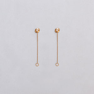 Vintage Dior 18ct Gold Drop Earrings with Diamonds