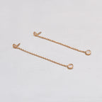Vintage Dior 18ct Gold Drop Earrings with Diamonds
