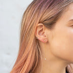 Vintage Dior 18ct Gold Drop Earrings with Diamonds