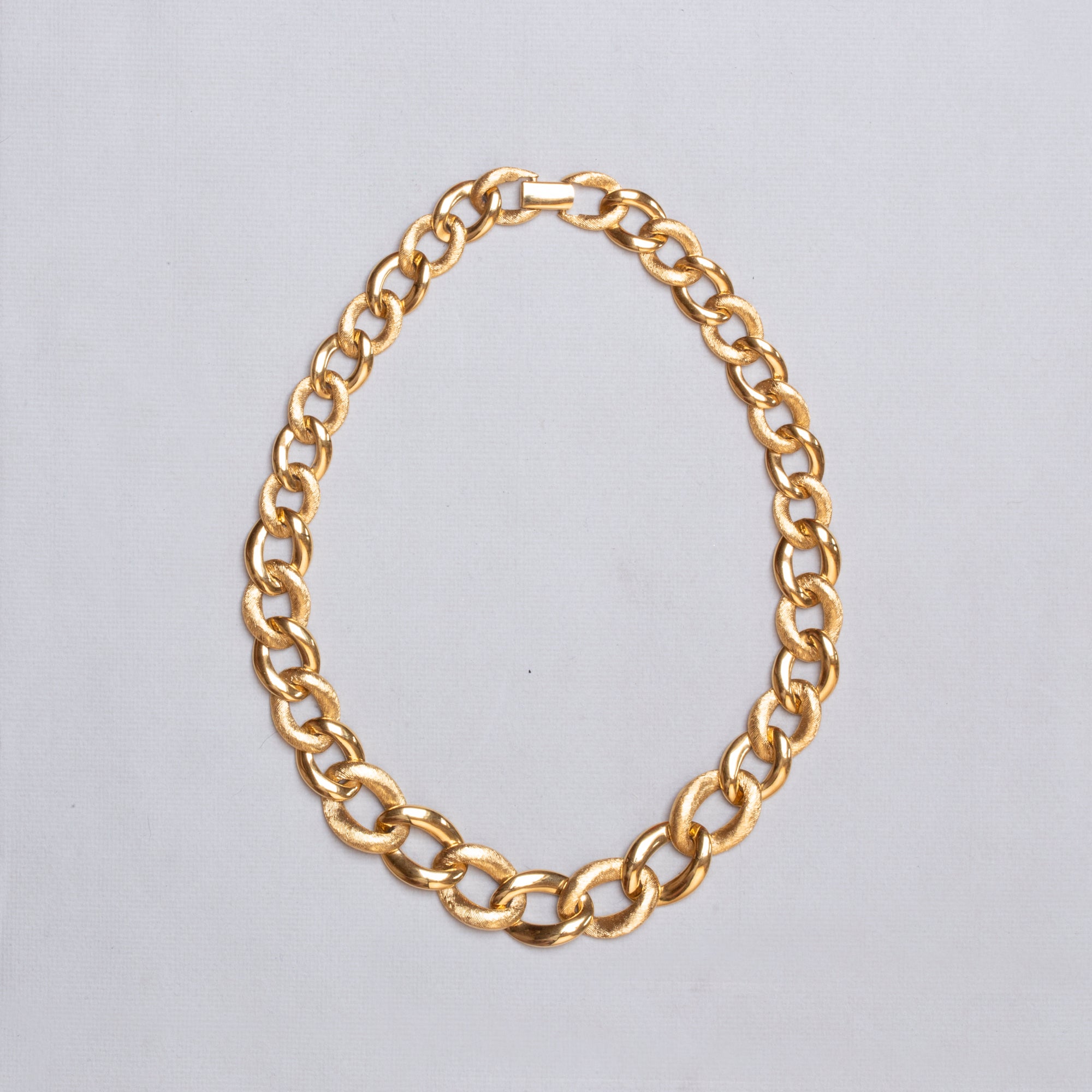 Vintage Napier Textured Gold Chain Necklace