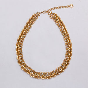 Vintage Givenchy Double Strand Gold Chain Necklace