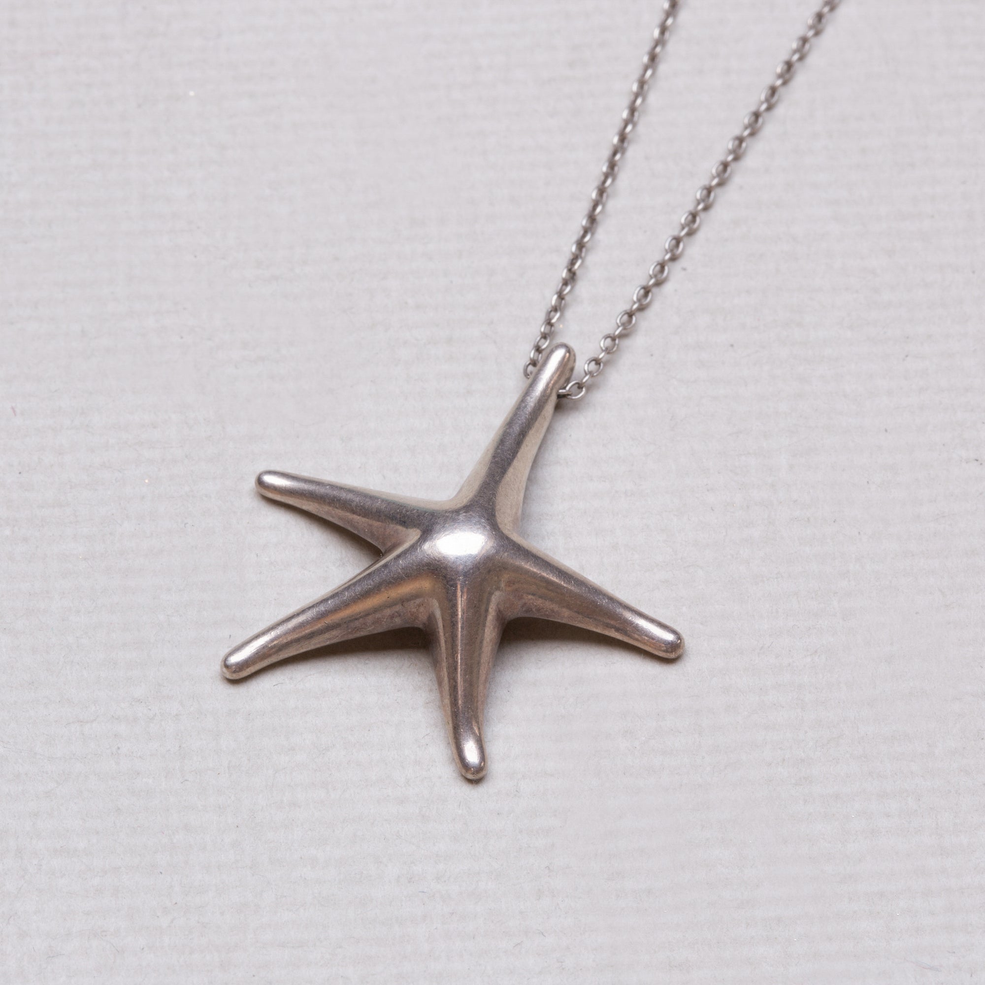 Vintage Tiffany Sterling Silver Elsa Peretti Starfish Charm Necklace