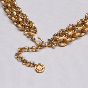 Vintage Givenchy Double Strand Gold Chain Necklace