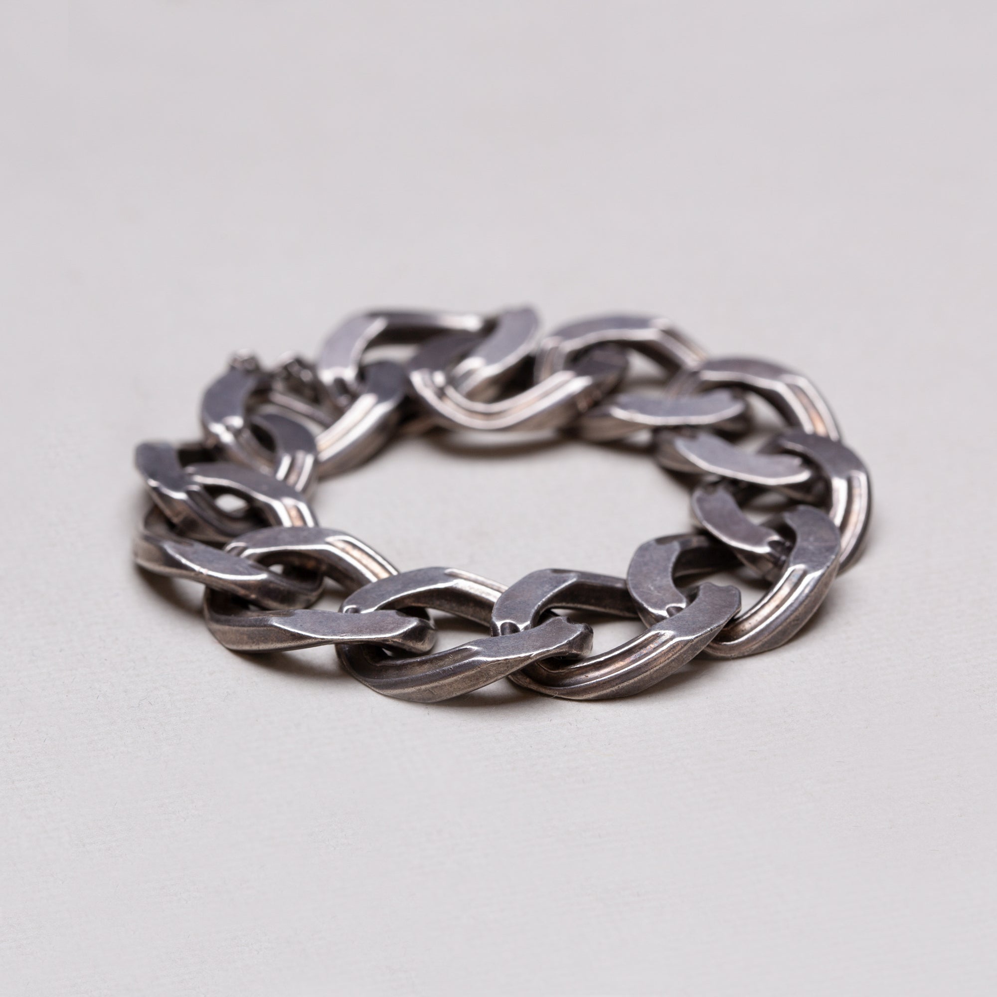 Vintage Chunky Silver Chain Bracelet