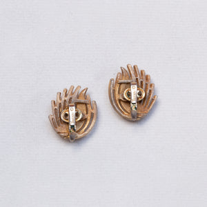 Vintage Trifari Gold Clip-on Earrings