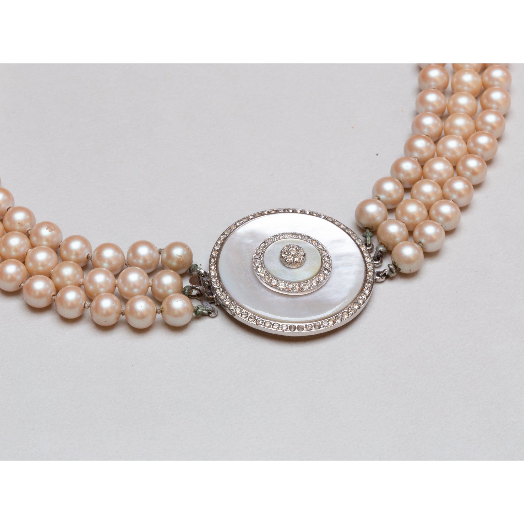 Vintage Givenchy Three-strand Pearl Necklace