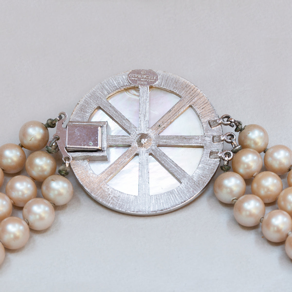 Vintage Givenchy Three-strand Pearl Necklace