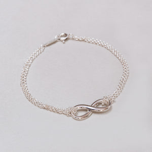 Vintage Sterling Silver Infinity Chain Bracelet