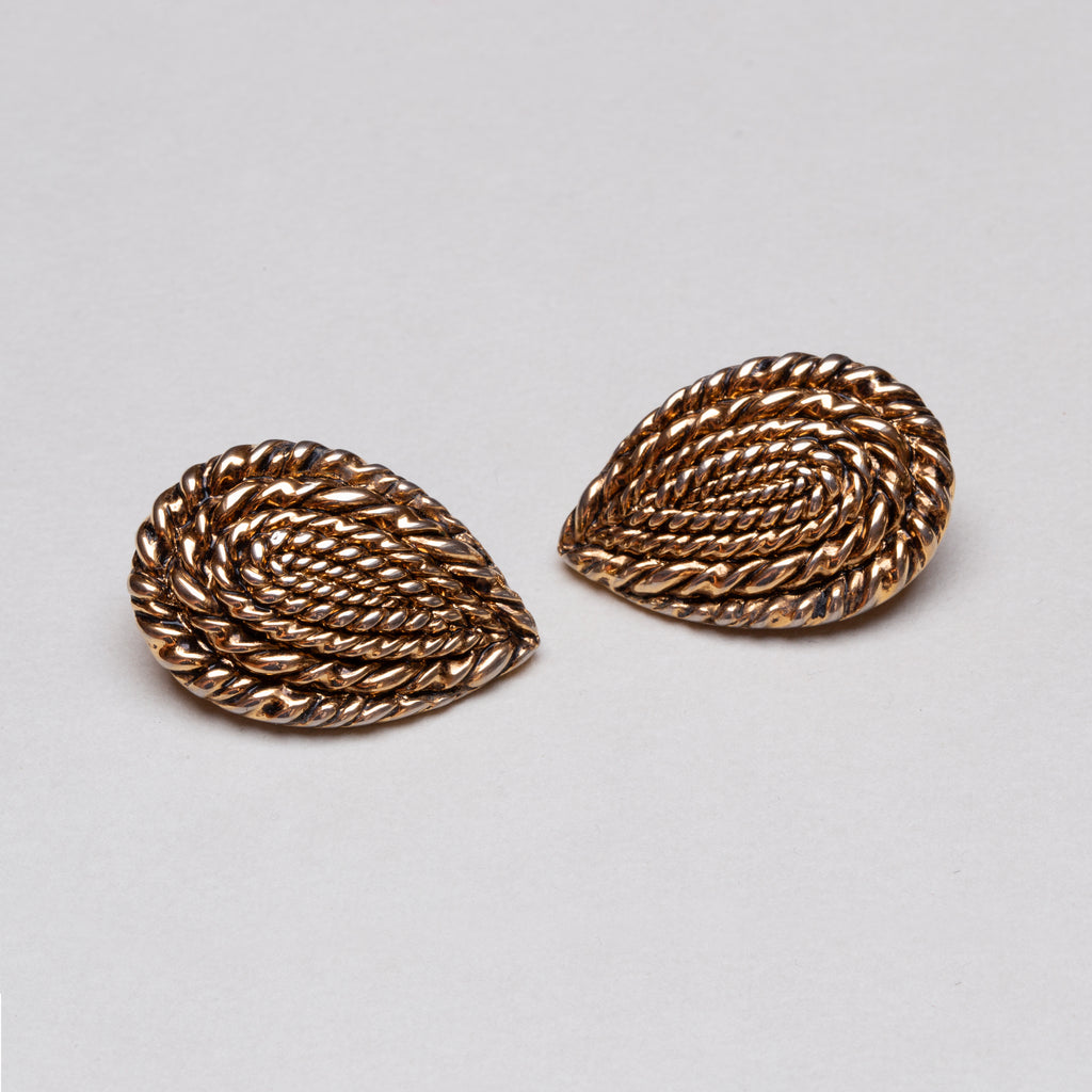 Vintage Alexandre de Paris Gold Clip-on Earrings