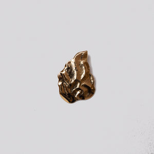 Vintage YSL Set of Gold Pin and Clip-on Earrings