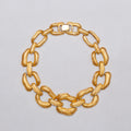 Vintage Givenchy Wood-effect Curblink Gold Chain Necklace