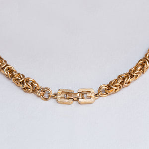 Vintage Givenchy Gold Byzantine Chain Necklace