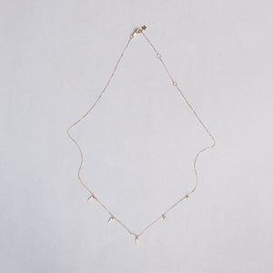 18ct Gold Diamond Spike Chain Necklace