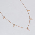 18ct Gold Diamond Spike Chain Necklace