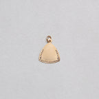 Vintage Triangle 9ct Gold St. Christopher Charm Pendant with Sapphires