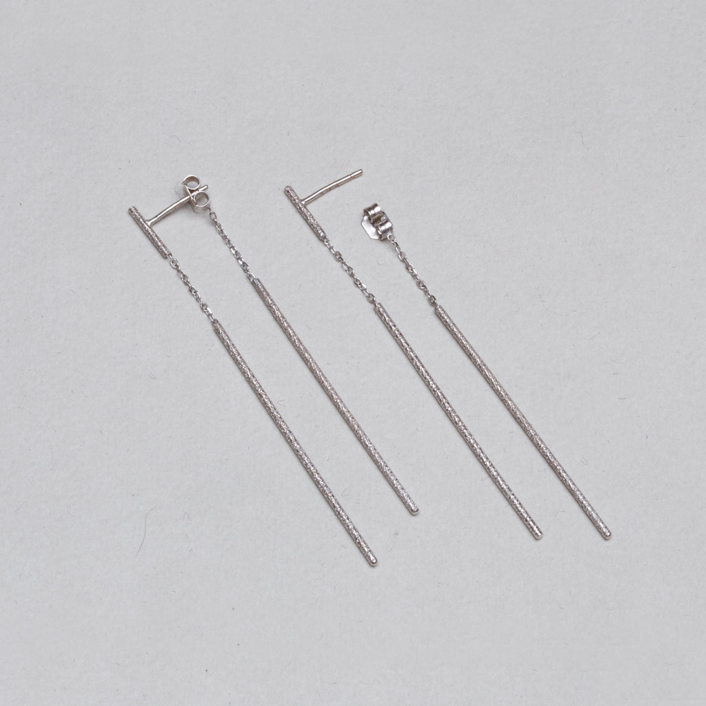 Florentine Finish Double Magic Wand Earrings