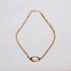 Vintage Givenchy Gold Choker Necklace with Rhinestones